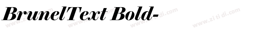 BrunelText Bold字体转换